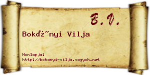 Bokányi Vilja névjegykártya